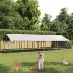 vidaXL Hondenkennel voor buiten met dak 600x200x150 cm, Verzenden