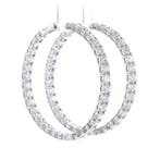 Boucles doreilles cerceau Platine - 9.38ct. tw. Diamant