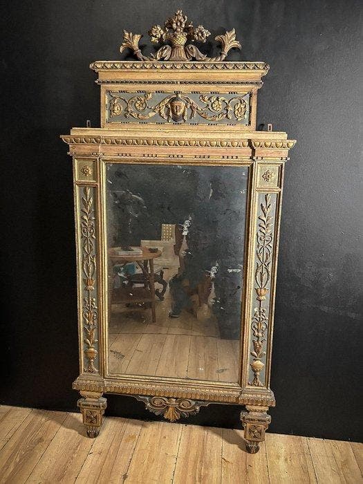 Wandspiegel - Verguld hout - Specchiera Impero, Antiquités & Art, Antiquités | Meubles | Chaises & Canapés