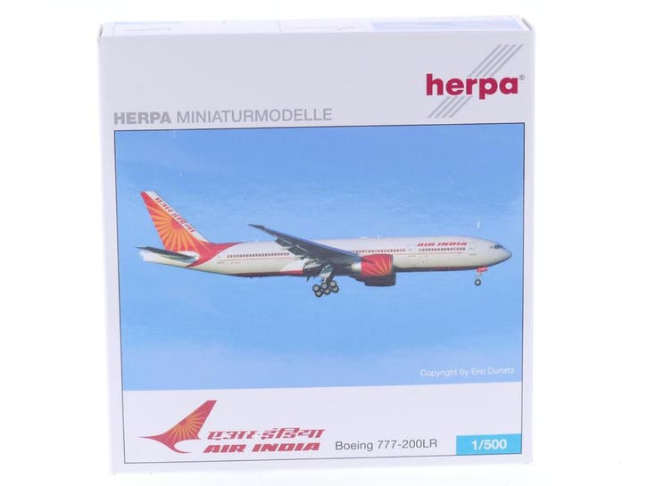 Schaal 1:500 Herpa 505277 Air India Boeing 777-200LR Reg...., Hobby & Loisirs créatifs, Modélisme | Avions & Hélicoptères, Enlèvement ou Envoi