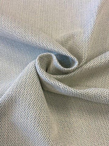 **Hoge kwaliteit** geweven textiel crème-wit op azuurblauwe