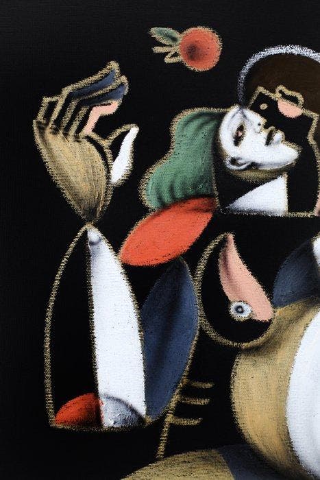 Jone Hopper - La jongleuse au pomme, Antiek en Kunst, Kunst | Schilderijen | Modern