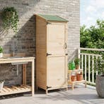 vidaXL Tuin Shed Naturel 59,5 x 56 x 176,5 cm Bewerkt hout, Verzenden