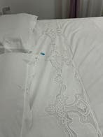 Lenzuola matrimoniali in lino con ricamo a mano - Drap de, Antiquités & Art