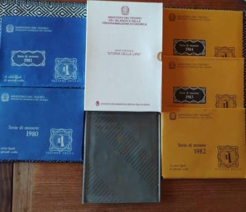 Italië - Staatsmunt. Storia della Lira - 3 Dittici 1999-2001