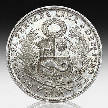 Pérou. ½ Sol, Silver 1907 (Sans prix de réserve)