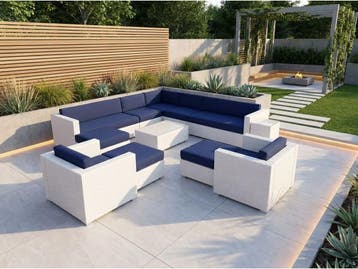 Veiling - Loungeset incl. kussens 12-delig, Nieuw
