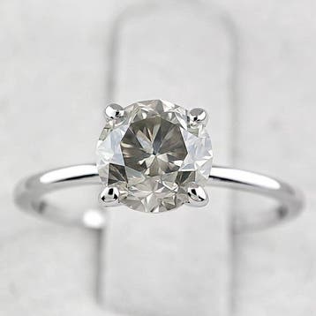 Ring - 14 karaat Witgoud - 1.30ct. tw. Diamant (Natuurlijk