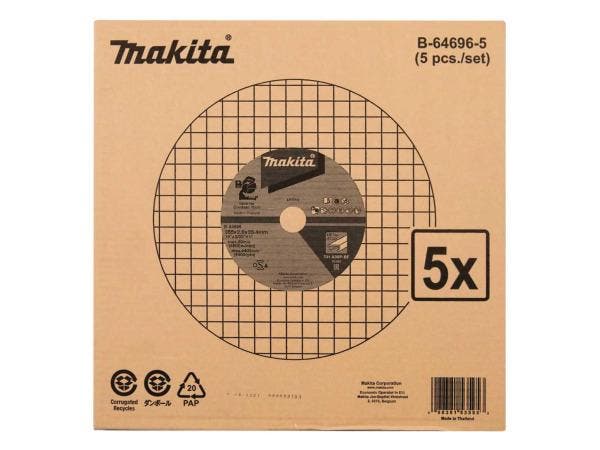 Veiling - 5x Makita slijpschijven 355x4.3x25.4mm bandenzaag, Bricolage & Construction, Outillage | Meuleuses