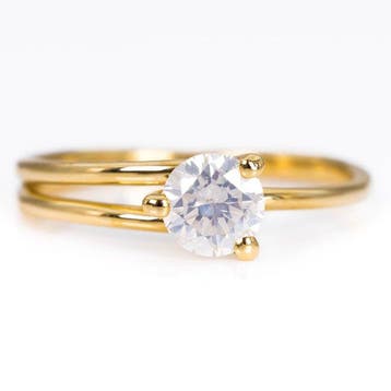 Zonder minimumprijs - Ring - 14 karaat Geel goud - 0.68ct., Nieuw