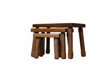 Tables gigognes - Chêne - Trois tables dappoint