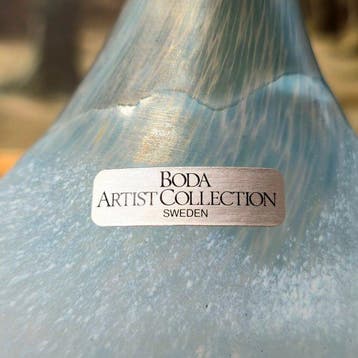 Kosta Boda - Bertil Vallien - Vaas - Glas - Galaxy Blue