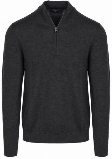 Olymp Half Zip Trui Wol Antraciet maat Maat 52/54 (L) Heren, Verzenden, Nieuw, Maat 52/54 (L), OLYMP