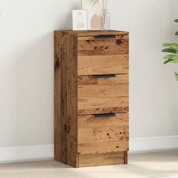 vidaXL Dressoir 30x30x70 cm bewerkt hout oud houtkleurig, Verzenden, Nieuw