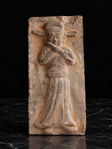 Oude Chenese, Jin-dynastie Terracotta Tegels van een, Antiek en Kunst