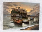Mario Galanti (XX) - Pescatori al tramonto