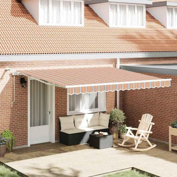 vidaXL Elektrisch zonnescherm met led en sensor 4 x 3,5 m, Tuin en Terras, Verzenden, Nieuw