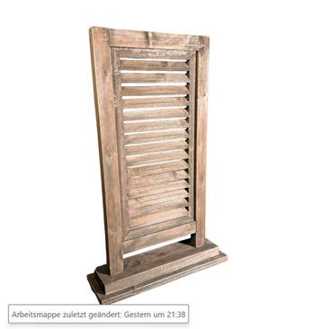 Houten robuuste shutter – single | Brussels Brown (Wonen), Ophalen of Verzenden, Nieuw