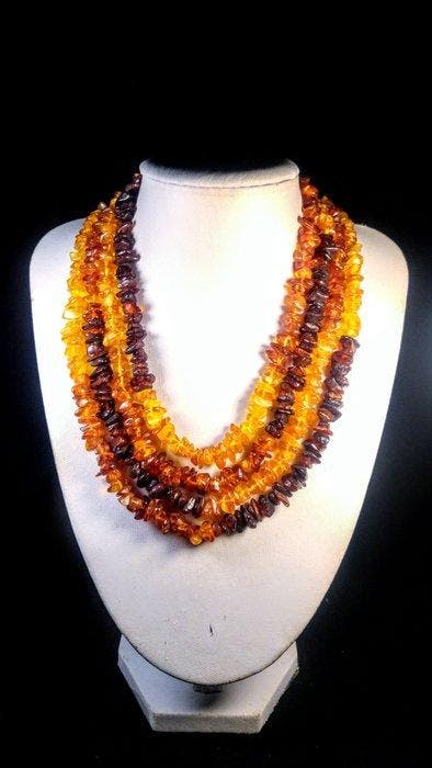 Baltisch amber - mix kleuren Strand - Barnsteen - Long - 180, Antiek en Kunst, Curiosa en Brocante