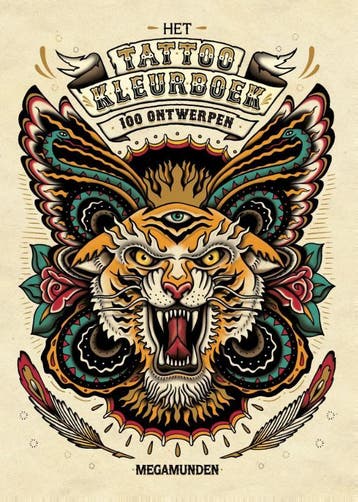 Het tattoo kleurboek 9789068686579 Megamunden, Verzenden, Zo goed als nieuw, Megamunden