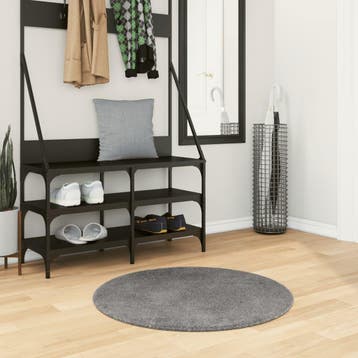 vidaXL Vloerkleed HUARTE laagpolig zacht wasbaar Ø 80 cm, Verzenden, Nieuw