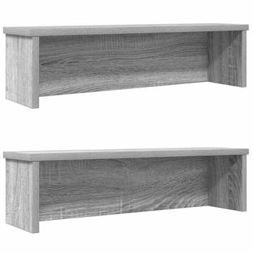 vidaXL Keukenrekken stapelbaar 2 st 50x15x16 cm grijs sonoma, Verzenden
