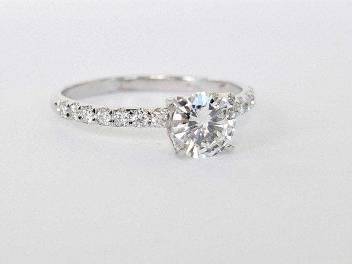 Bague de fiançailles - 14 carats Or blanc - 0.78ct. tw., Bijoux, Sacs & Beauté, Bijoux anciens
