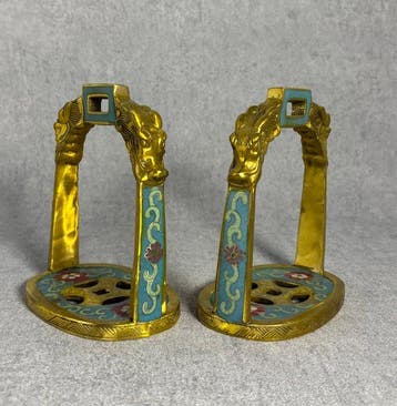 Ensemble détriers cloisonnés - Bronze - Chine - Fin du XXe, Antiquités & Art