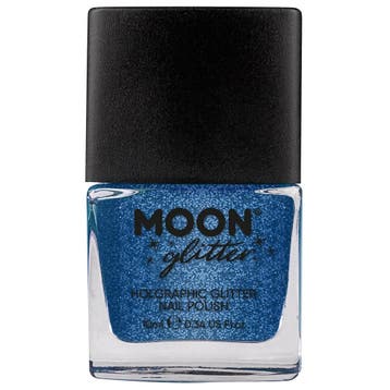 Moon Glitter Holographic Nail Polish Blue 14ml, Verzenden, Nieuw