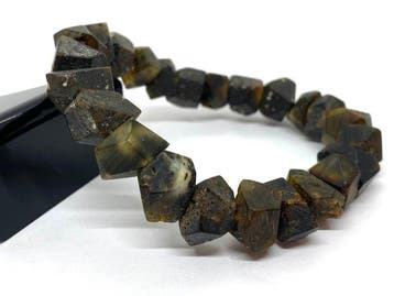 Gefacetteerde natuurlijk Baltisch amber armband - uniseks -