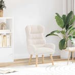 vidaXL Fauteuil Crème 69 x 74 x 93 cm Sherpa Stof, Verzenden, Nieuw