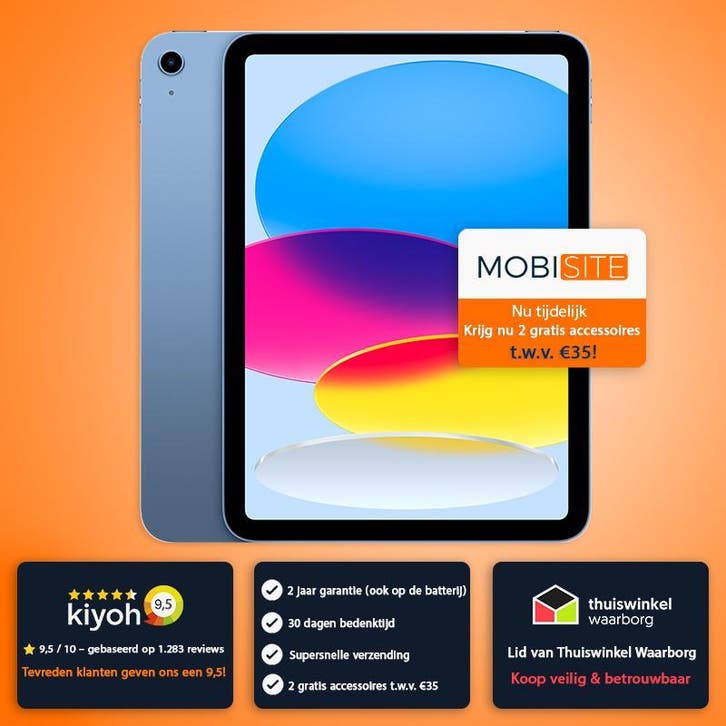 Apple iPad 11 (2025) - Accu 100% - 2 jaar garantie, Computers en Software, Apple iPads, Refurbished, Apple iPad, Verzenden