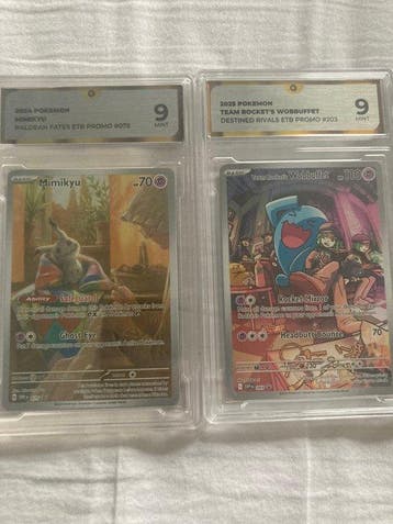 Pokémon - 6 Graded card - Eevee, Mimikyu Promo card, Foil -, Hobby en Vrije tijd, Nieuw