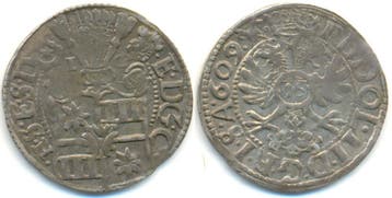 Doppelschilling zu 1/16 taler, daalder 1609 Schleswig Hol..., Verzenden, België