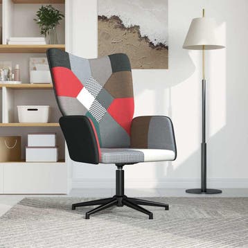 vidaXL Relaxstoel patchwork stof, Maison & Meubles, Verzenden