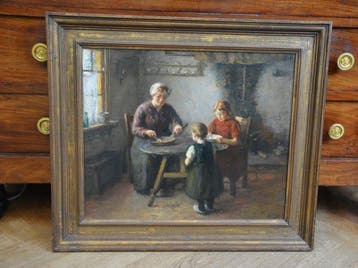 Lammert van der Tonge (1871-1937) - Moeder met kinderen