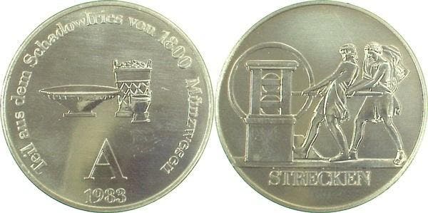 Duitsland Medaille Schadowfries Strecken 1983 A Ddr 1983 A, Timbres & Monnaies, Pièces & Médailles, Envoi