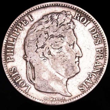 Frankrijk. Louis Philippe I. 5 Francs 1833-A, Paris (Zonder