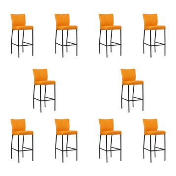 Set van 10 Leren barkrukken Revolt hoog - Toledo Mandarin, Nieuw, Leer, Ophalen of Verzenden, 90 cm of meer