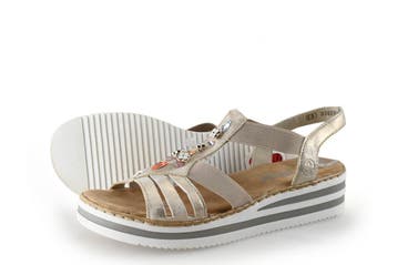 Rieker Sandalen in maat 39 Beige, Verzenden, Beige, Sandalen of Muiltjes, Zo goed als nieuw