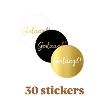 30x Sticker - GESLAAGD - 4cm - sluitsticker - cadeaustick..., Verzenden, Meerdere stickers