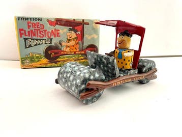 Marx - Jouet en étain - Fred Flintstone Flivver - 1960-1970