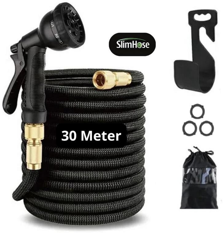 30 meter tuinslang Slimhose - Tuinslang - Uitrekbaar - Multi, Tuin en Terras, Tuinslangen, Nieuw, Ophalen of Verzenden