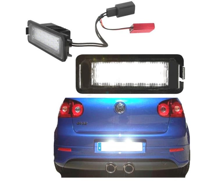 ÉCLAIRAGE PLAQUE D´IMMATRICULATION LED POUR SEAT VW, Auto-onderdelen, Verlichting, Verzenden