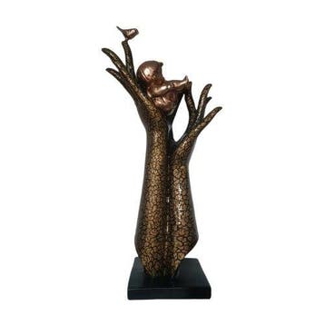 sculptuur, Mother and Child – Unique Tree Inspired Resin