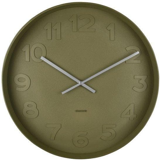 2dekans | Karlsson Wandklok Mr. Green - Groen - Ø51cm -, Maison & Meubles, Accessoires pour la Maison | Horloges, Enlèvement ou Envoi