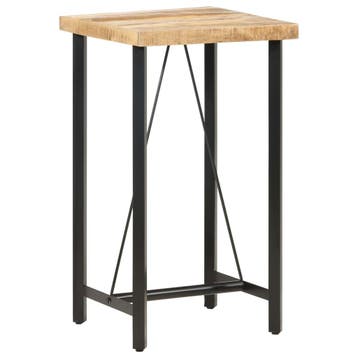 vidaXL Bartafel 60x60x107 cm ruw mangohout, Verzenden