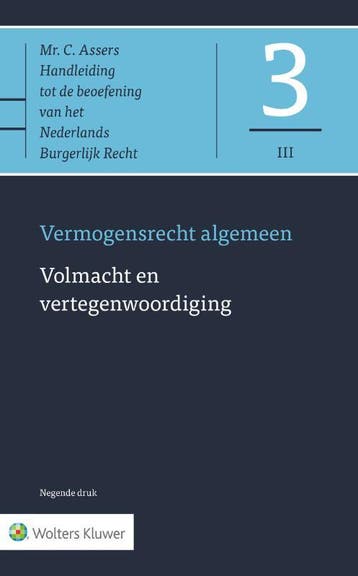 Volmacht en vertegenwoordiging / Asser-serie / 3-III, Verzenden, Zo goed als nieuw