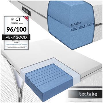 Matras Sky, 2in1 hardheden, 3D-mesh - 140 x 190 cm, Verzenden, Nieuw