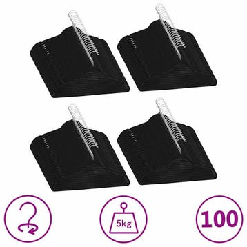 vidaXL 100-delige Kledinghangerset anti-slip fluweel zwart, Verzenden